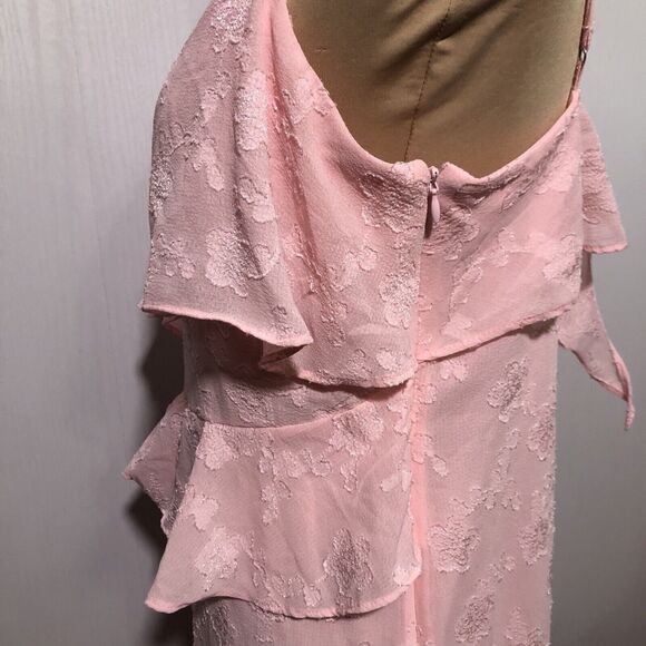 Wild Fable Dress Women's Large Pink Pastel Ruffle Textured Midi Slip Y2K New - Picture 15 of 16